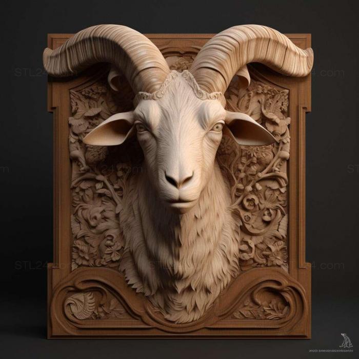 Nature and animals (goat 3d model 3, NATURE_6123) 3D models for cnc